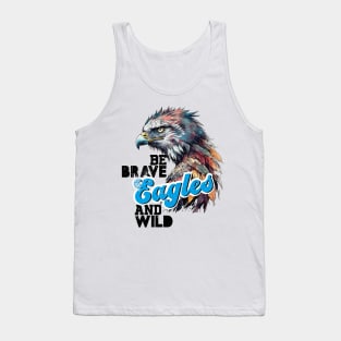 Colorful Eagle Design in Vintage Style Tank Top